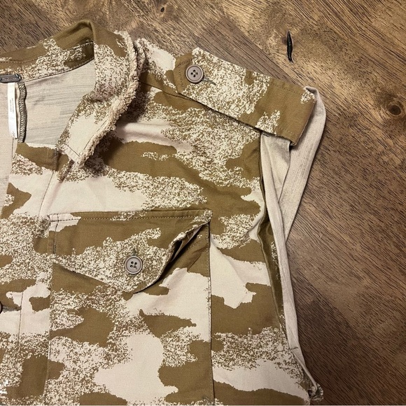 Free People Sahara Sunsets Buttoned Camo Mini Dress Large with Pockets - Picture 6 of 14